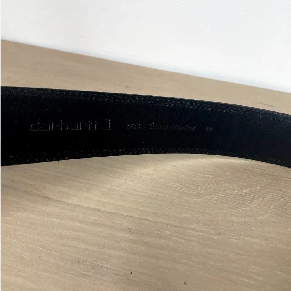 Carhartt men's black leather belt 44